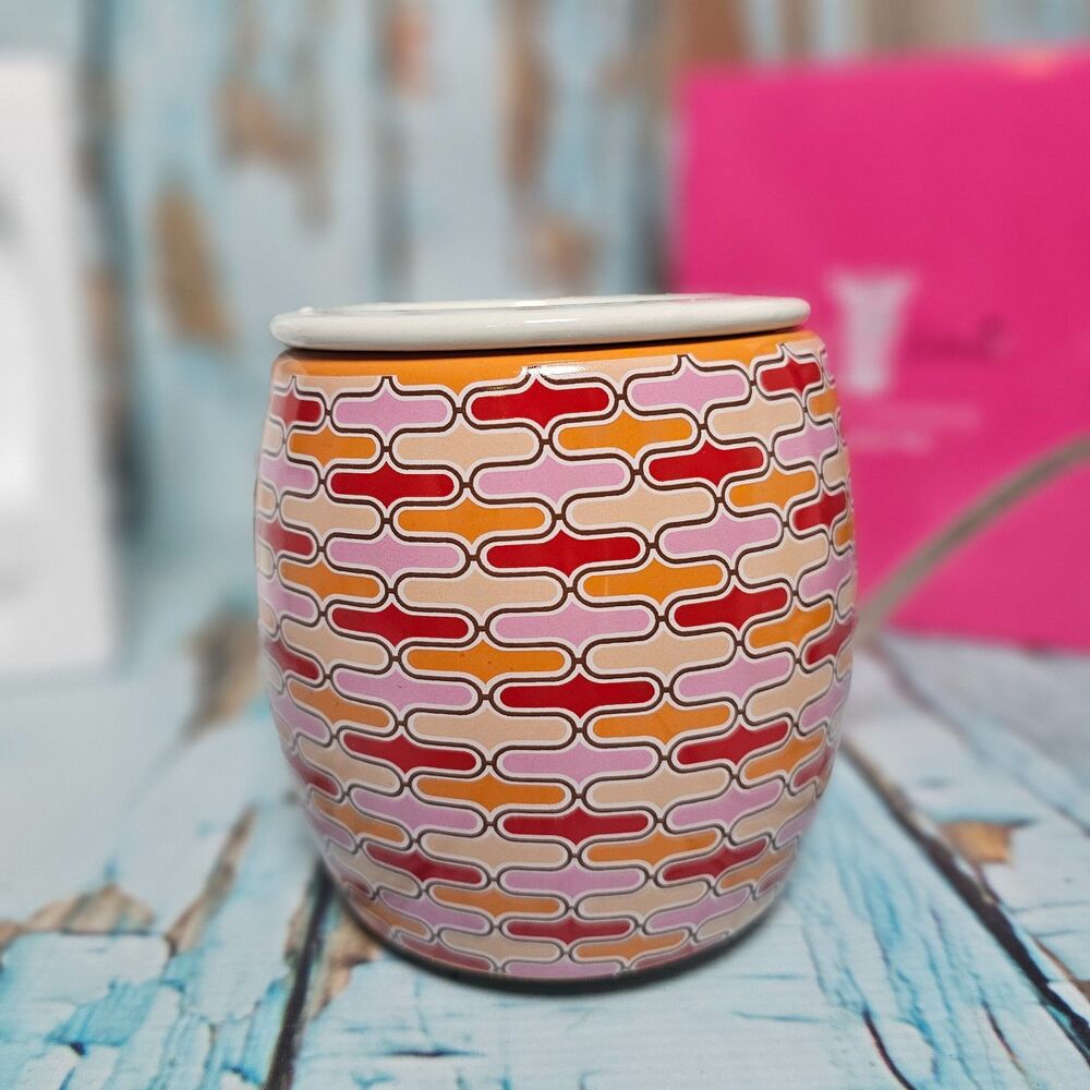 NEW Pink Zebra Happy Thoughts Simmer Pot Warmer Electric Fragrance Warmer w/ Box